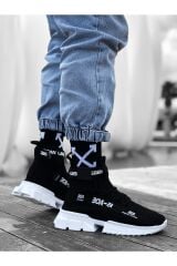 Zr-x700 Tarz Siyah Renk Spor Ayakkabı Triko Sneaker Rahat Taban Siyah - 42