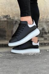 Siyah Beyaz Erkek Casual Ayakkabı Siyah - Beyaz - 43