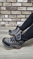 Rahat Bağcıklı Su İtici İçi Kürklü Outdoor Spor Bot Füme-Oranj - 42