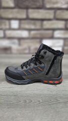 Rahat Bağcıklı Su İtici İçi Kürklü Outdoor Spor Bot Füme-Oranj - 42