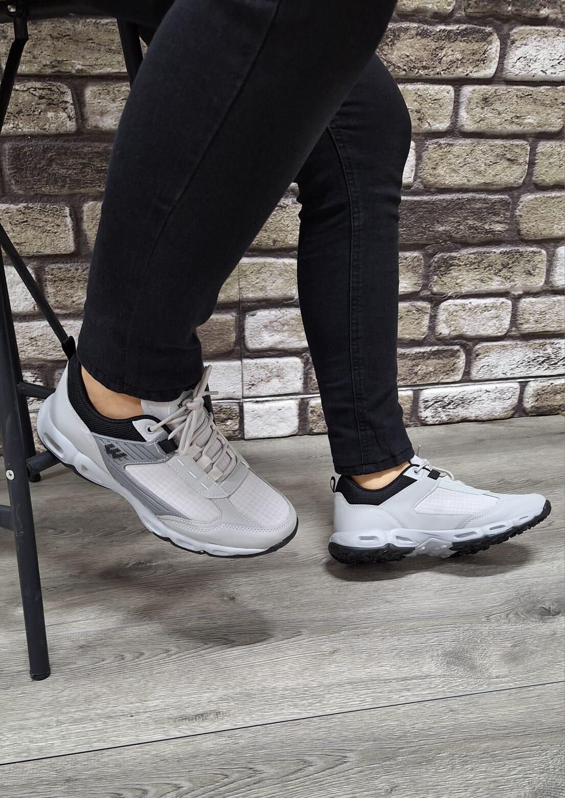 Günlük Rahat Anatomic Bağcıklı Su Geçirmez Erkek Spor Ayakkabı Sneaker Buz - Siyah - 40