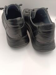 Hakiki Deri Topuk Jelli  Lastikli Bağcıklı Erkek Rahat Günlük Hafif Ayakkabı Siyah - 42