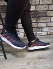 Günlük Rahat Ortopedik Taban Erkek  Bağcıklı Su Geçirmez Spor Ayakkabı Sneaker Lacivert - 41