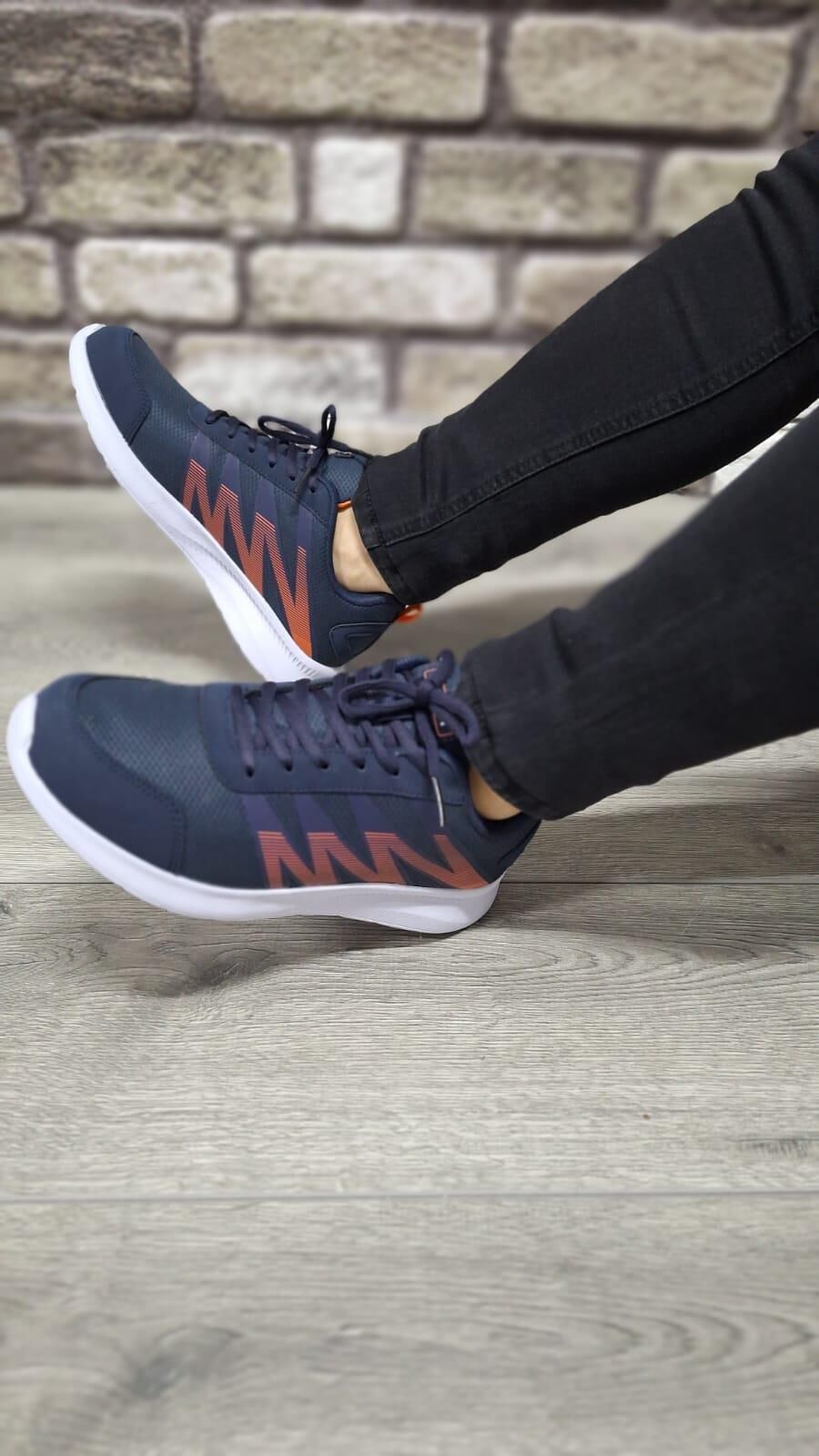 Günlük Rahat Ortopedik Taban Erkek  Bağcıklı Su Geçirmez Spor Ayakkabı Sneaker Lacivert - 43