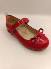 Kız Çocuk Rugan Kaydırmaz Taban Bıyık Babet Kırmızı - 29