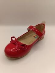 Kız Çocuk Rugan Kaydırmaz Taban Bıyık Babet Kırmızı - 30