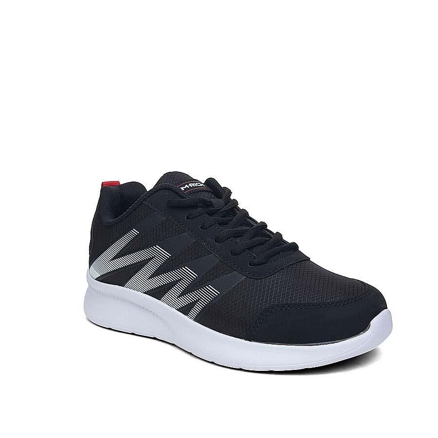 Günlük Rahat Ortopedik Taban Erkek  Bağcıklı Su Geçirmez Spor Ayakkabı Sneaker Siyah - Beyaz - 42