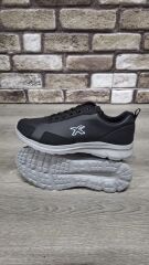 Rahat Konforlu Bağcıklı Günlük Erkek Bağcıklı Spor Ayakkabı Sneaker Siyah-Buz - 41