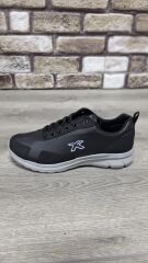 Rahat Konforlu Bağcıklı Günlük Erkek Bağcıklı Spor Ayakkabı Sneaker Siyah-Buz - 41