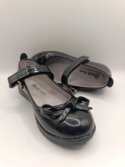 Kız Çocuk Rugan Kaydırmaz Taban Bıyık Babet Siyah - 27