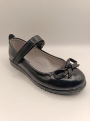 Kız Çocuk Rugan Kaydırmaz Taban Bıyık Babet Siyah - 27