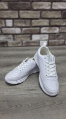 Rahat Konforlu Bağcıklı Günlük Erkek Bağcıklı Spor Ayakkabı Sneaker Beyaz - 41