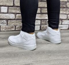 Yarım Bilek Boğazlı Erkek Basket Günlük Rahat Spor Ayakkabı Sneaker Beyaz - 40