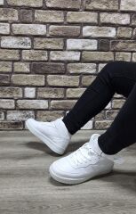 Yarım Bilek Boğazlı Erkek Basket Günlük Rahat Spor Ayakkabı Sneaker Beyaz - 40