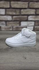 Yarım Bilek Boğazlı Erkek Basket Günlük Rahat Spor Ayakkabı Sneaker Beyaz - 40