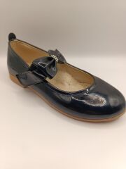 Kız Çocuk Rugan Kaydırmaz Taban Babet Siyah - 35