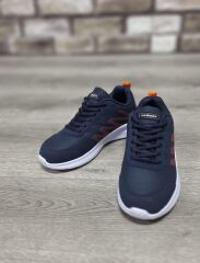 Günlük Rahat Ortopedik Taban Bağcıklı Su Geçirmez Spor Ayakkabı Sneaker Lacivert - 38