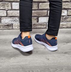 Günlük Rahat Ortopedik Taban Bağcıklı Su Geçirmez Spor Ayakkabı Sneaker Lacivert - 38