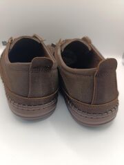 İçi Dışı Hakiki Deri Jelli Taban  Lastikli Bağcıklı Erkek Yazlık Rahat Günlük Hafif Çarık Ayakkabı Kahverengi - 43