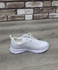 Rahat Konforlu Bağcıklı Günlük Spor Ayakkabı Sneaker Beyaz - 36