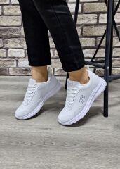 Rahat Konforlu Bağcıklı Günlük Spor Ayakkabı Sneaker Beyaz - 36