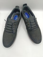  İçi Dışı Hakiki Deri Jelli Taban  Lastikli Bağcıklı Erkek Yazlık Rahat Günlük Hafif Çarık Ayakkabı  Siyah - 41