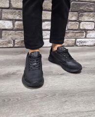 Rahat Konforlu Bağcıklı Günlük Spor Ayakkabı Sneaker Siyah - 38