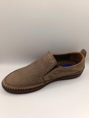 İçi Dışı Hakiki Deri Jelli Taban  Erkek Yazlık Rahat Günlük Hafif Çarık Ayakkabı Kahverengi - 42
