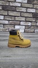 Rahat Kaymaz Kauçuk Taban Soğuğa ve Suya Dayanıklı Nubuk Bot Cat Modeli Sarı - 34