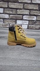 Rahat Kaymaz Kauçuk Taban Soğuğa ve Suya Dayanıklı Nubuk Bot Cat Modeli Sarı - 34