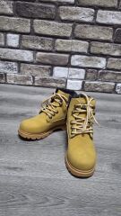 Rahat Kaymaz Kauçuk Taban Soğuğa ve Suya Dayanıklı Nubuk Bot Cat Modeli Sarı - 34