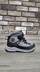 Rahat  İçi Kürklü  Outdoor Spor Bağcıklı Cırtlı Çocuk  Botu Buz - Siyah - 35