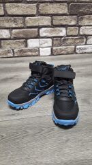 Rahat Konforlu Taban Outdoor Spor  Cırtlı Çocuk  Botu Siyah-Mavi - 32