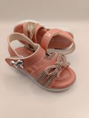 Çocuk Sandalet ,Bebek Sandalet , Düğün Ayakkabısı , Kaydırmaz Yazlık Şık Çocuk Ayakkabısı Pudra - 35