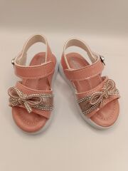 Çocuk Sandalet ,Bebek Sandalet , Düğün Ayakkabısı , Kaydırmaz Yazlık Şık Çocuk Ayakkabısı Pudra - 35