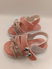 Çocuk Sandalet ,Bebek Sandalet , Düğün Ayakkabısı , Kaydırmaz Yazlık Şık Çocuk Ayakkabısı Pudra - 35
