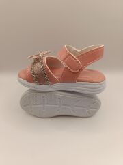 Çocuk Sandalet ,Bebek Sandalet , Düğün Ayakkabısı , Kaydırmaz Yazlık Şık Çocuk Ayakkabısı Pudra - 35