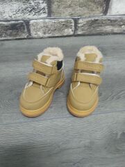 Rahat  İçi Kürklü Ortopedik İç Taban Cırtlı  Kauçuk Kaymaz Taban Çocuk Botu Sarı - 24