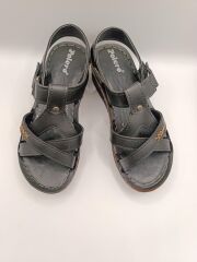 Günlük Kadın Cırt Bantlı Sandalet Yumuşak Rahat Siyah - 40