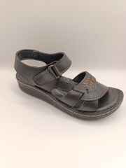 Günlük Kadın Cırt Bantlı Sandalet Yumuşak Rahat Siyah - 37