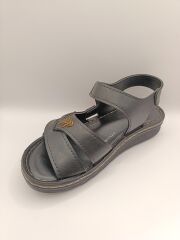 Günlük Kadın Cırt Bantlı Sandalet Yumuşak Rahat Siyah - 37