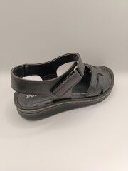 Günlük Kadın Cırt Bantlı Sandalet Yumuşak Rahat Siyah - 40