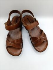 Günlük Kadın Cırt Bantlı Sandalet Yumuşak Rahat Taba - 40