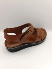 Günlük Kadın Cırt Bantlı Sandalet Yumuşak Rahat Taba - 40