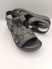 Günlük Kadın Cırt Bantlı Sandalet Yumuşak Rahat  Siyah - 38