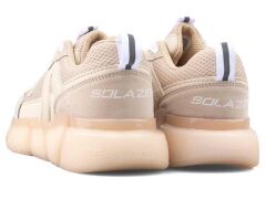 Kadın Ortopedik Tabanlı File Detaylı Sneaker Spor Ayakkabı Bej - 39