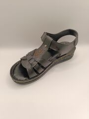 Günlük Kadın Cırt Bantlı Sandalet Yumuşak Rahat Siyah - 40