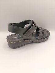 Günlük Kadın Cırt Bantlı Sandalet Yumuşak Rahat Siyah - 40