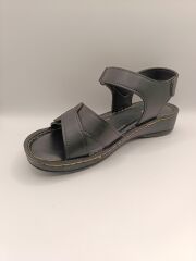 Günlük Kadın Cırt Bantlı Sandalet Yumuşak Rahat Siyah - 40