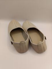 %100 Deri Hac Umre Tavaf Patiği Ve Ev Ayakkabısı Terletmez Bej - 40